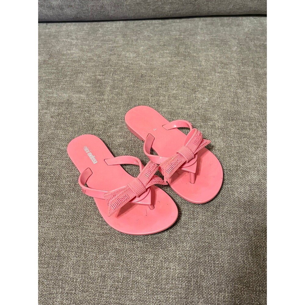 Mini Melissa Harmonic M Lover Flip Flops Sandals in pink Size 11